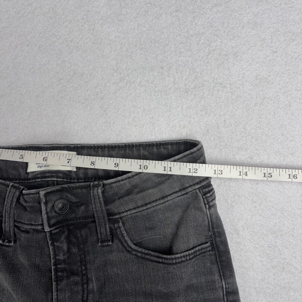 Abercrombie & Fitch The Skinny High Rise Jeans 24/00 Gray Stretch Denim - Picture 6 of 8